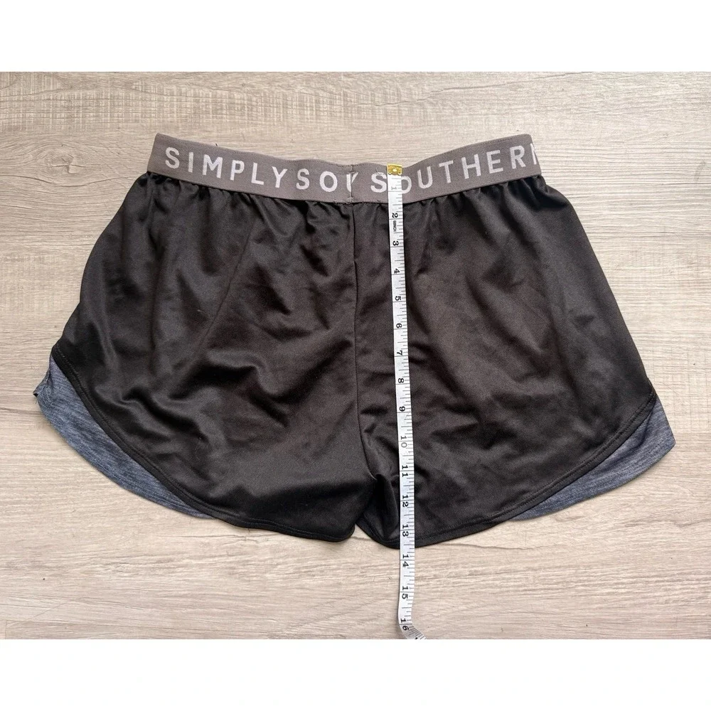 Black and gray women's SIMPLY SOUTHERN athletic shorts 2XL‎